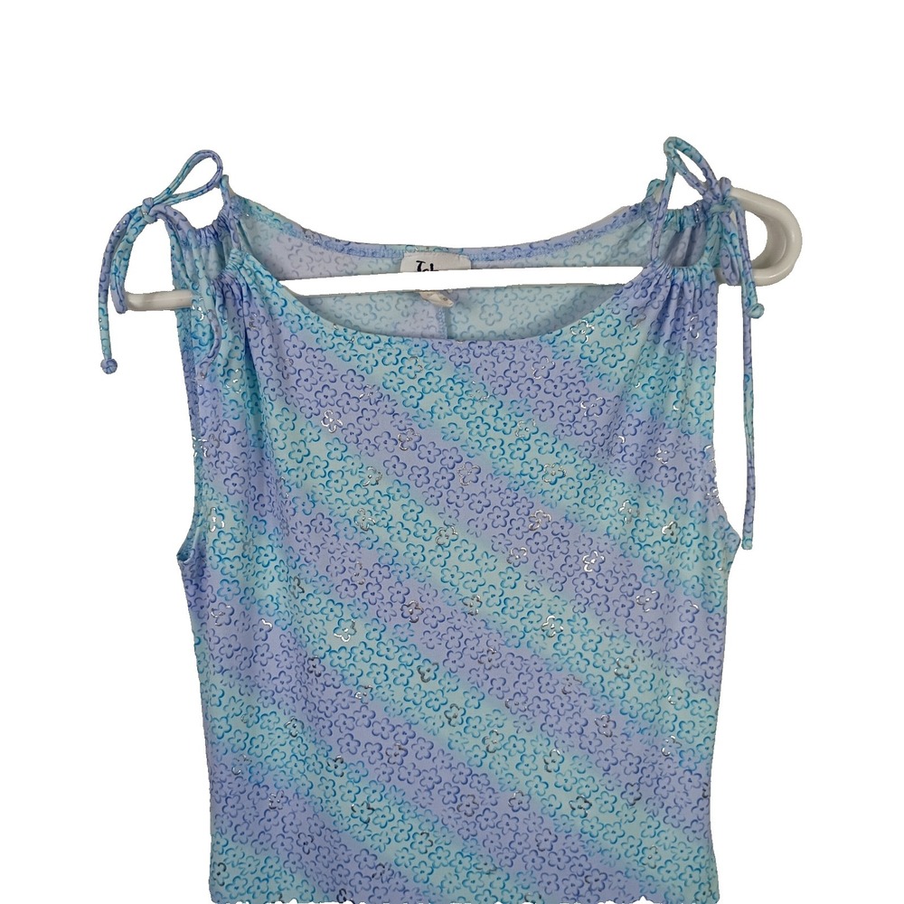 Vintage Taboo Y2K Womens Ditsy Floral Dress Small Blue Purple Boho Fairy 90s - Picture 3 of 8
